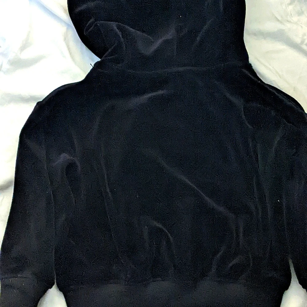 Ralph Lauren Polo Black Velvet Hoodie 2t 80% Cotton